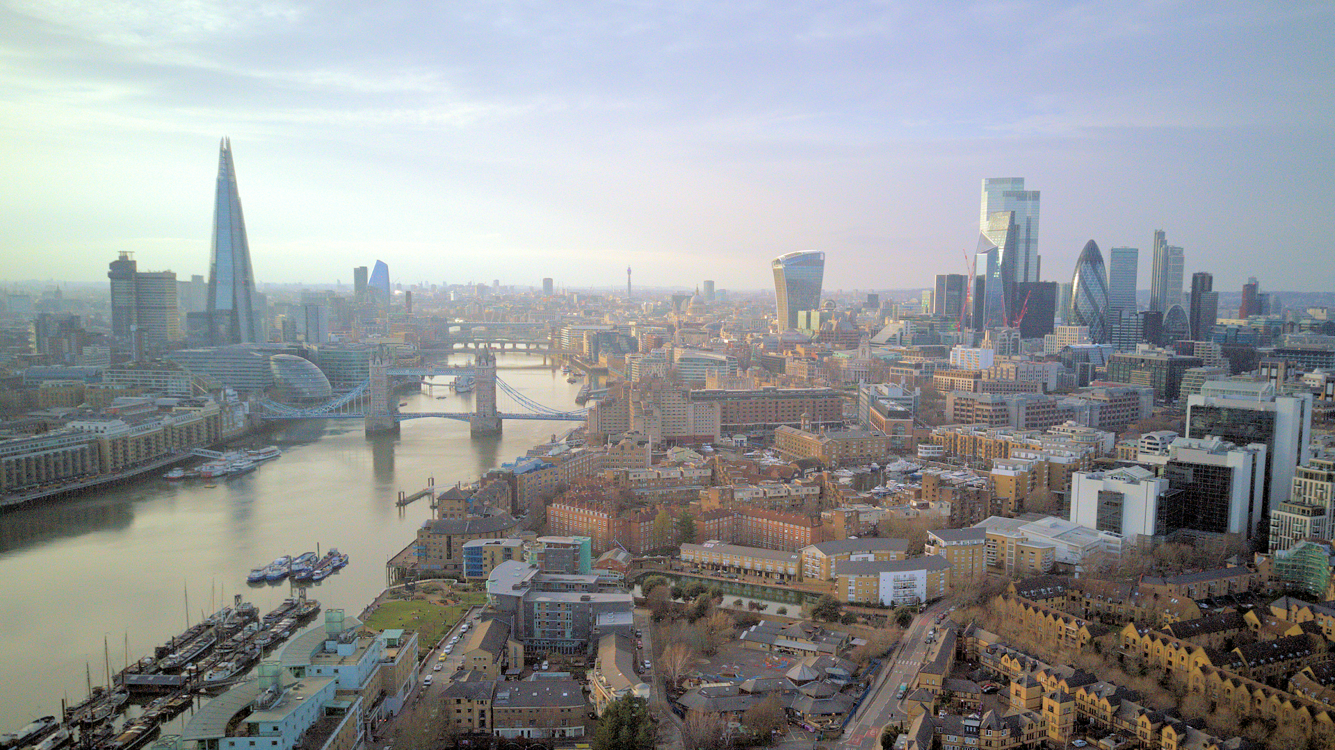 Central London from the air